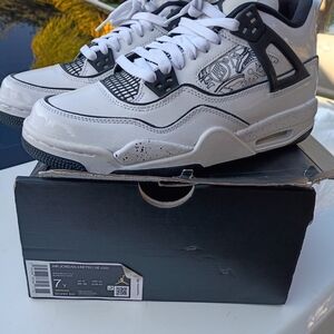 Jordan Retro White and Black Sneakers